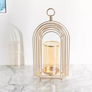 Support de bougie floral de conception de cage de style vintage de décor à la maison d'intérieur en métal de conception de luxe. - Product Image 5