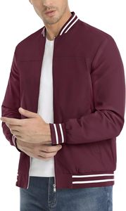 <b>Men's</b> Lightweight Canvas Bomber <b>Jackets</b> Varsity <b>Flight</b> <b>Jacket</b> Water Resistant Baseball Windbreaker Stand Hooded Winter Letter - Product Image 2