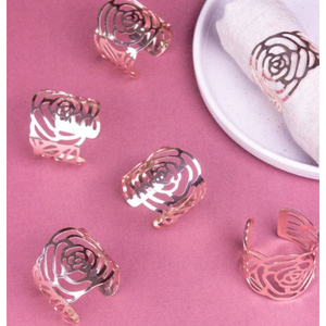 Fabrica y Exportadores de servilleteros decorativos Blossom Rose Gold Servilleteros para decoración navideña Tissue Tie - Product Image 3