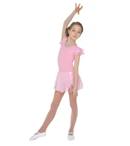 体操とダンスのための最高品質の女の子用水着綿90%/ライクラ10% 紫の色、スポーツ水着販売