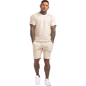 Camiseta de algodón estampada de talla grande personalizada Twinset de verano ecológica de alta calidad para hombre, pantalones cortos que incluyen logotipo deportivo XL Streetwear - Product Image 2