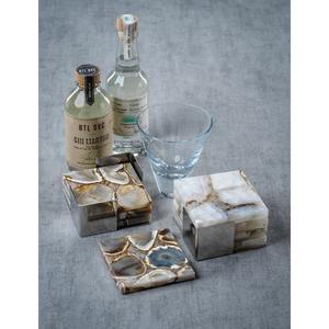 Decorative <b>Round</b> Gemstone Style Luxury <b>Mirror</b> Contemporary Chrome Frame Non-Slip 5mm Thickness for Coffee Table - Product Image 4