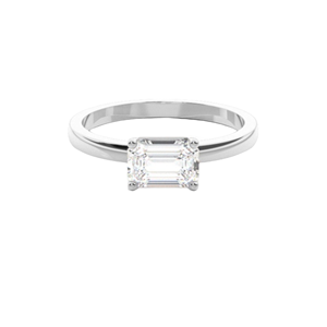 แหวนเพชร14K สีทอง1ct มรกตสำหรับปลูกในห้องปฏิบัติการแหวนหมั้นและงานแต่งงานหรูหรามีใบรับรอง IGI สไตล์น่ารัก - Product Image 1