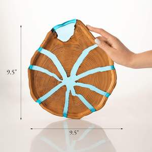 Plateaux de service faits à la main en résine en bois taille de couleur personnalisée pour artisanat cadeaux vacances saint valentin Buffet affichage Sculpture Art - Product Image 5