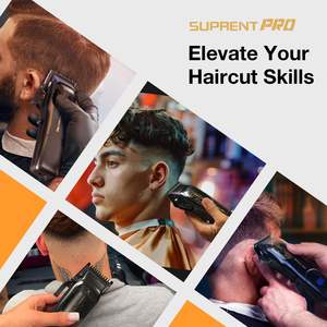 Tondeuses à cheveux sans fil professionnelles et silencieuses pour hommes, moteur à couple élevé 7800 tr/min, faible chaleur, alimentées par batterie avec station de charge à prise US - Product Image 3