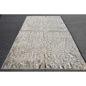 Alfombra de lana turca Vintage Floral marrón Beige clásica 6,5X9,9 pies hecho a mano Patchwork rectángulo diseño látex para dormitorio pasillo - Product Image 1