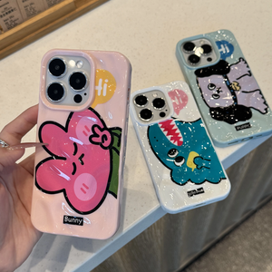 Funda de teléfono de lujo con patrón de dibujos animados personalizable de animales bonitos para iPhone 17 16 15 14 Pro Max patrón de <span class=keywords><strong>meteorito</strong></span> de moda de alta calidad - Product Image 2