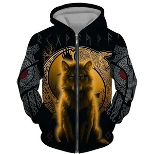Chaqueta Deportiva de Invierno para Hombre, con Cierre, Transpirable, con Capucha, de Poliéster/Algodón, Personalizable con Logotipo y Patrón Sublimado - Product Image 4