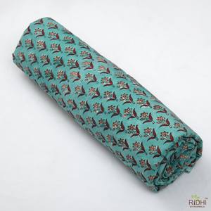 Ridhi ชุดเดรสผ้าฝ้าย100% สำหรับผู้หญิงที่นอนงานฝีมือสีฟ้าลายมะฮอกกานีแซลมอนสีชมพู - Product Image 2