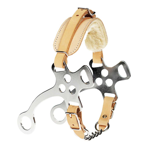 Hackamore en acier inoxydable pour chevaux mèches équines en métal avec produits pour chevaux en cuir - Product Image 3