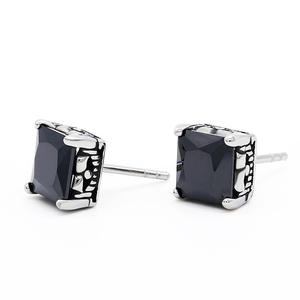 Pendientes de Acero de Titanio con Zirconia para Hombre, Estilo Punk Hip-Hop, Marca Jeulia - Product Image 3