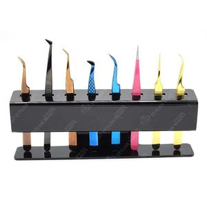Pinzas Profesionales Multifuncionales para Extensión de Pestañas con Punta Puntiaguda, Soporte de Exhibición de Acrílico y Acero Inoxidable para Uso Estético - Product Image 6
