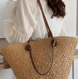 <b>Large</b> Capacity Handwoven <b>Straw</b> Single Shoulder <b>Bag</b> Summer <b>Beach</b> Vacation - Product Image 1