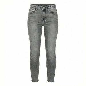 Jeans skinny à taille haute et boutons, style tendance, pour femmes, pantalon respirant, OEM personnalisé, pantalon tendance de qualité supérieure pour femmes - Product Image 1