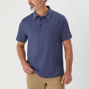 Polos à manches courtes de bonne qualité pour hommes, style décontracté, respirant, couleur unie, vêtements en coton grande taille pour hommes - Product Image 1