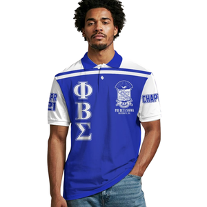Écusson brodé en chenille personnalisé Phi Beta Sigma 1914 anti-plis pour chemise en piqué de coton 220 GSM Divine Nine Greek Fraternity - Product Image 4