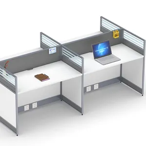 Meja staf kantor partisi stasiun kerja kantor furnitur komersial hemat biaya Modern