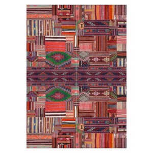 Tapis RUGS DEPOT LXDP-0297, vente en gros, rouge bordeaux, vintage, oriental, imprimé numériquement, lavable en machine, chenille, tapis de salon, antidérapant - Product Image 1