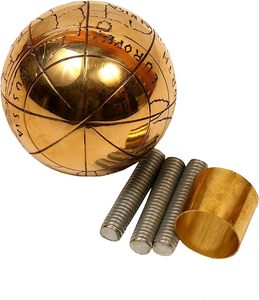 Globe Head Polished Brass Handle <b>Victorian</b> <b>Wooden</b> Walking Stick Cane Gift Unisex - Product Image 2