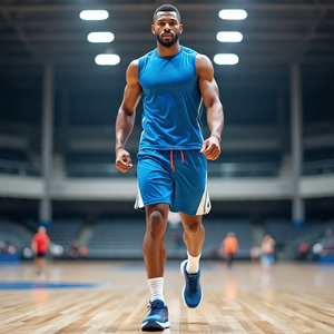 Men's Quick Dry Workout Shorts with Pockets Casual Lightweight Solid Pattern Basketball Drawstring Sportswear for <b>Jogging</b> - Product Image 3