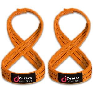 Figura 8 personalizada de alta calidad Correas de levantamiento de pesas Cómodo ajustable con colores y logotipos personalizados Características más vendidas - Product Image 1