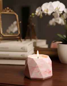 Concrete Jar Diamond Shape <b>Candle</b> Scented Luxury <b>Candle</b> Clean Burn for Home Decor and <b>Gifting</b> Purpose Wholesale - Product Image 6
