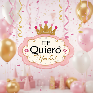 Globo de Fiesta 'Te Quiero Mucho' de 62cm, Paquete de 12 Unidades - Product Image 3