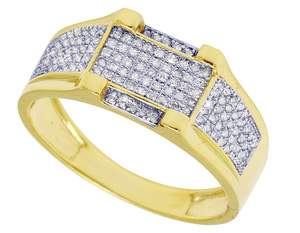 แหวนเพชรโมอิสประกายสีเงินสเตอลิง S925หรูแนวฮิปฮอปสำหรับทุกเพศ - Product Image 3