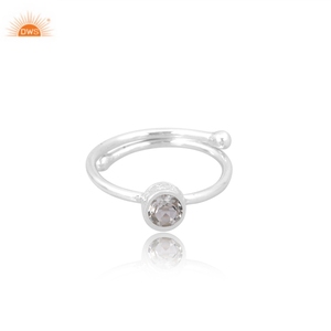 สีเขียวมะทิศ Minimalist รอบอัญมณีวางซ้อนกันได้ผู้หญิงทุกวันแหวนเครื่องประดับที่กําหนดเองเครื่องประดับแหวนแต่งงาน - Product Image 2