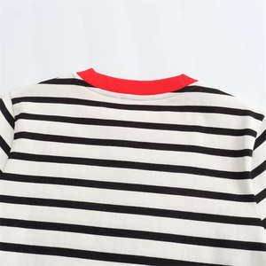 เสื้อยืดคอกลมแขนสั้นลายทาง 2026 สปริง สินค้าใหม่ ดีไซน์บล็อกสี รุ่นดิจิทัลมาตรฐาน - Product Image 4