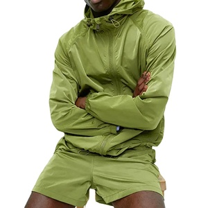 Conjunto corto OEM para hombre, cortavientos personalizado con media cremallera de nailon, conjunto de dos piezas, fabricado por HS 2026 - Product Image 1