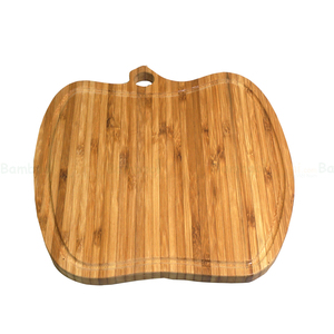 Tabla de Cortar de Bambú Ecológica D27 en Forma de Manzana para Cocina, Tabla de Cortar Rectangular con Logotipo Grabado con Láser para Frutas - Product Image 2