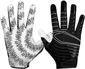 Gants de football américain personnalisés de haute qualité Concevez votre propre logo Gants récepteurs imprimés OEM Fournisseur d'uniformes de gros - Product Image 2
