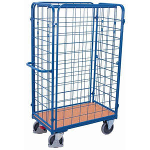 Chariot à colis à quatre parois Variofit à haute capacité de charge (500 kg) avec pneus en caoutchouc, chariot à main industriel à quatre roues, personnalisable OEM - Product Image 1