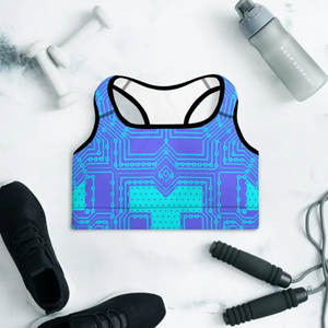 สปอร์ตบราผ้าไร้ตะเข็บสำหรับผู้หญิงชุดออกกำลังกายเล่นฟิตเนสพิมพ์ลายได้น้ำหนักเบา - Product Image 4