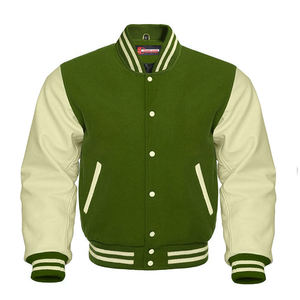 Chaqueta de Hombre y Mujer, Estilo Urbano, Hip Hop, Retro, Chaqueta de Béisbol, Bordada, Unisex, Mangas de Cuero, Botones, Chaqueta Universitaria - Product Image 3