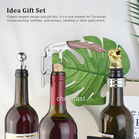 Ensemble cadeau de vin personnalisé avec collier de vin et verseur en forme d'animal, kit d'accessoires pour ouvrir le vin avec bouchon sous vide