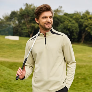 Athleisure Sports Wholesale Pullover Men Moisture Wicking Performance Golf Sweatshirts Long Sleeve Golf Sweat Shirts - Product Image 2
