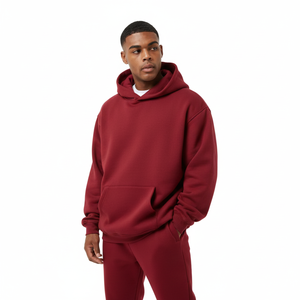 Wholesale Factory Made Oversized Cotton <b>Fleece</b> Made Drop Shoulder Sweat Hoodies Warm Plain Dyed Vintage <b>Hooded</b> <b>Men</b> Sweat Suits - Product Image 4