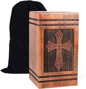 Urnas de cremación de madera hechas a mano modernas al por mayor urnas de entierro funerario decorativas para hombre y mujer a bajo precio - Product Image 2