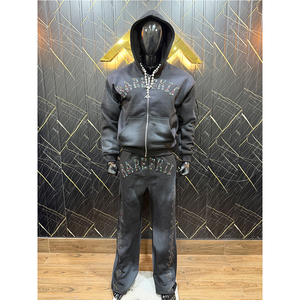 Survêtements pour hommes de qualité supérieure en vrac Nouveau style décontracté Survêtements d'hiver chauds pour hommes lavés pour le jogging - Product Image 3