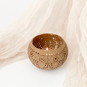 Center Pieces Table Decoration Event <b>Candle</b> Stand Holder Coconut Shell Bowl Holders <b>Lanterns</b> and Jars <b>for</b> Tealight <b>Candles</b> - Product Image 2