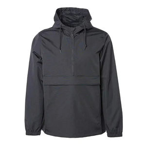 Capuche de sports d'hiver pour hommes avec logo personnalisé Dernière conception Coupe-vent à séchage rapide Vestes pour hommes avec demi-fermeture éclair respirante - Product Image 6