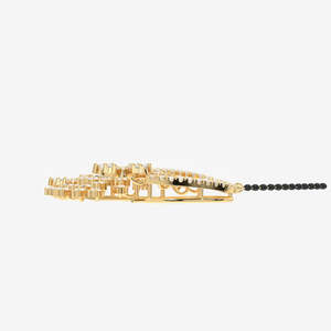Women's Round Cut Moissanite Diamond <b>Necklace</b> 18K Gold Mangalsutra-Elegant and Luxurious - Product Image 3
