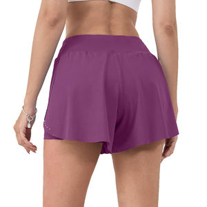 Shorts pour femmes vêtements de Fitness séchage rapide Shorts de course sport taille élastique Shorts athlétiques pour femmes Logo d'impression personnalisé - Product Image 6
