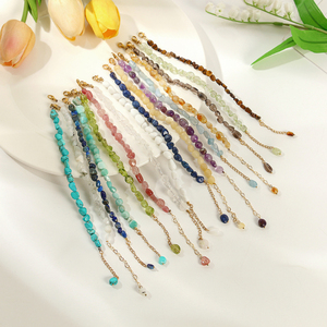 Bohemia Women's Gold Plated <b>Beaded</b> <b>Bracelets</b> with Natural Stone-Gift - Product Image 1