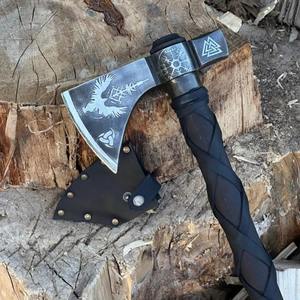 Manche en bois noir Viking de hache forgée de qualité supérieure, outil de fractionnement de style, cadeau parfait pour les hommes - Product Image 5