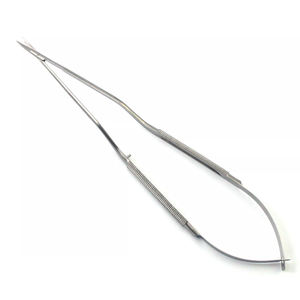 Ciseaux micro-précision à ressort en acier inoxydable à pointe courbée pour broderie, couture et soins esthétiques par INNOVAMED - Product Image 1