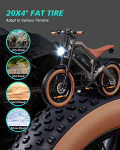 Bicicleta Eléctrica de Montaña para Adultos, con Batería de Litio de 1500W y 15.6Ah, Llantas Anchas, Largo Alcance, para Nieve y Montaña - Product Image 6