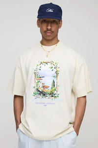 เสื้อยืดลายสตรีทโอเวอร์ไซส์2025ผู้ชายพิมพ์ลายดิจิทัลเสื้อยืด200ผ้าฝ้าย100% 240GSM คุณภาพการตัดเย็บระดับพรีเมียมตามสั่ง - Product Image 3